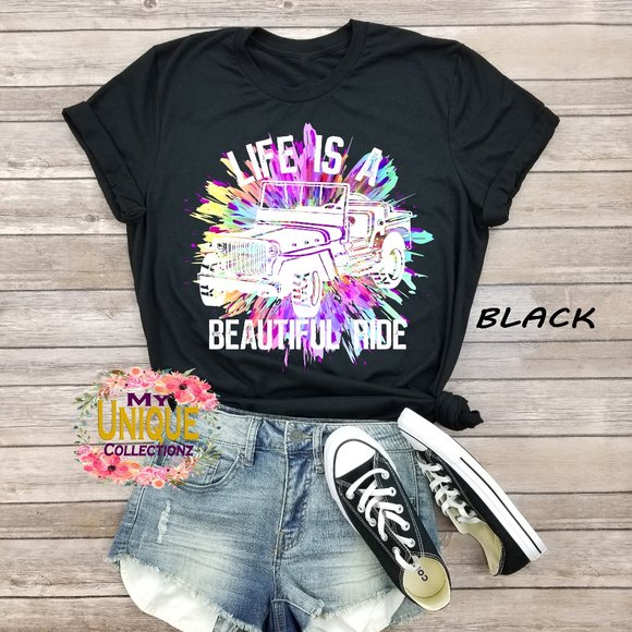 JEEP Life Is A Beautiful Ride Shirt, Jeep Shirt - Picture 1 of 2